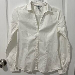 H&M Women’s White Cotton Button Down Cotton Shirt 6